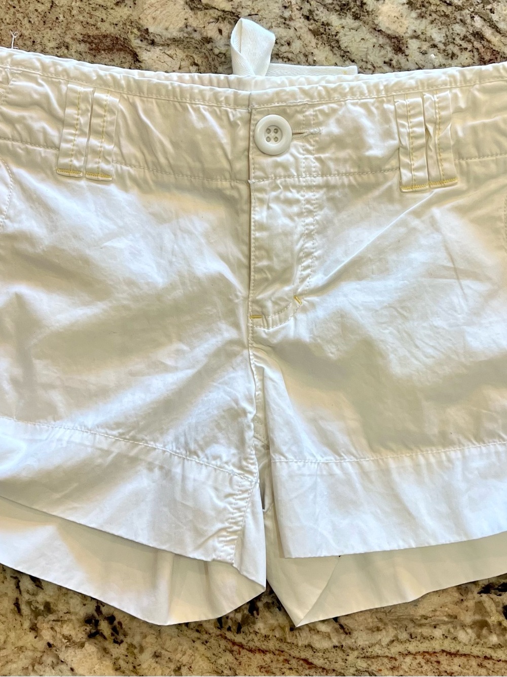 AEO NEW White Women's Casual Cotton Shorts 8 - Picture 4 of 7